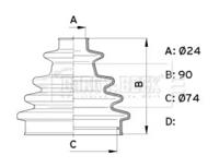 Borg & Beck BCB1004 Dust boot kit axle joint