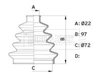 Borg & Beck BCB1007 Dust boot kit axle joint Borg & Beck BCB1007 Dust boot kit axle joint