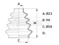 Borg & Beck BCB1008 Пыльник приводного вала Borg & Beck BCB1008 Пыльник приводного вала