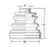Borg & Beck BCB2612 Dust boot kit axle joint