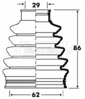Borg & Beck BCB2882 Dust boot kit axle joint Borg & Beck BCB2882 Dust boot kit axle joint