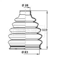 Borg & Beck BCB6084 Пильник привідного валу Borg & Beck BCB6084 Пильник привідного валу