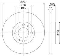 Hella 8DD 355 125-241 Диск гальмівний