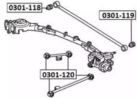Akitaka 0301119 Bushing suspension arm
