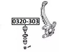 Akitaka 0320303 Опора шаровая  рычага