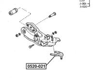 Akitaka 0520021 Опора кульова важеля