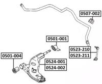 Akitaka 0523210 Тяга стабілізатора підвіски