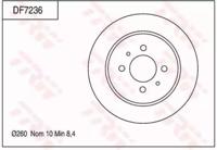 TRW DF7236 Brake disc