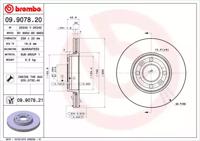 Brembo 09.9078.20 Диск тормозной Brembo 09.9078.20 Диск тормозной