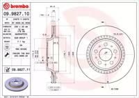 Brembo 09.9827.10 Диск гальмівний