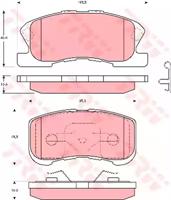 TRW GDB3220 Brake pads
