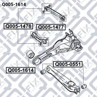 Q-FIX Q005-1614 Bushing suspension arm Q-FIX Q005-1614 Bushing suspension arm