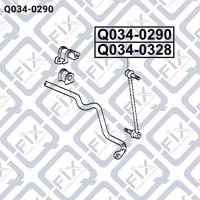 Q-FIX Q034-0290 Тяга стабілізатора підвіски Q-FIX Q034-0290 Тяга стабілізатора підвіски