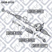 Q-FIX Q038-0120 End assy steering rack Q-FIX Q038-0120 End assy steering rack