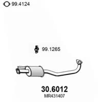 Asso 30.6012 Середній глушник вихлопних газів Asso 30.6012 Середній глушник вихлопних газів
