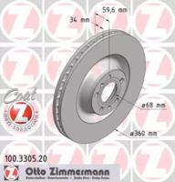 Otto Zimmermann 100.3305.20 Диск гальмівний Otto Zimmermann 100.3305.20 Диск гальмівний
