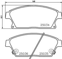 Hella 8DB 355 028-821 Brake pads
