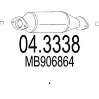 MTS 04.3338 Каталізатор MTS 04.3338 Каталізатор