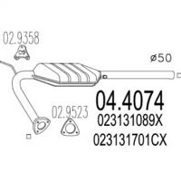 MTS 04.4074 Каталізатор MTS 04.4074 Каталізатор