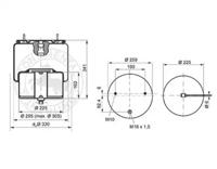 Templin 040106100660 Пневматична подушка