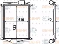 Hella 8ML 376 746-311 Радіатор інтеркулера