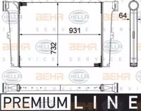 Hella 8ML 376 755-451 Радіатор інтеркулера