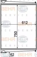 Hella 8ML 376 777-011 Радіатор інтеркулера