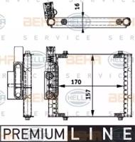 Hella 8MO 376 726-231 Cooler assy-aut