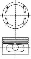 Nural 87-522700-00 Поршень двигуна Nural 87-522700-00 Поршень двигуна