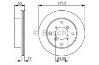 Bosch 0 986 479 R96 Brake disc