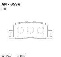Akebono AN659K Колодки гальмівні