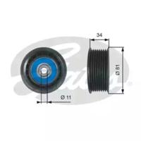 Gates T36517 Ролик натяжной