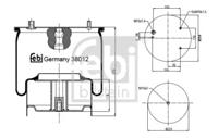 Febi 38012 Пневмоподушка