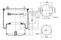 Febi 38503 Пневмоподушка
