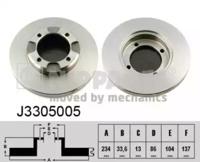 Nipparts J3305005 Диск тормозной Nipparts J3305005 Диск тормозной
