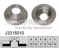 Nipparts J3315010 Brake disc