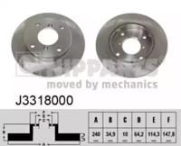 Nipparts J3318000 Диск гальмівний