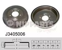 Nipparts J3405006 Bremstrommel