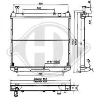 Diederichs 8669505 Радіатор охолодження двигуна Diederichs 8669505 Радіатор охолодження двигуна