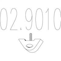 MTS 02.9010 Кронштейн системи випуску відпрацьованих газів