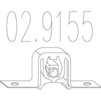 MTS 02.9155 Кронштейн системи випуску відпрацьованих газів MTS 02.9155 Кронштейн системи випуску відпрацьованих газів