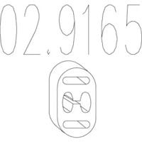 MTS 02.9165 Exhaust pipe support