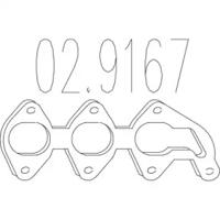 MTS 02.9167 Прокладка глушителя MTS 02.9167 Прокладка глушителя