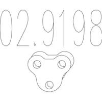 MTS 02.9198 Exhaust pipe support MTS 02.9198 Exhaust pipe support