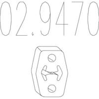 MTS 02.9470 Exhaust pipe support