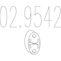 MTS 02.9542 Кронштейн системи випуску відпрацьованих газів