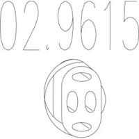 MTS 02.9615 Exhaust pipe support MTS 02.9615 Exhaust pipe support