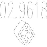 MTS 02.9618 Exhaust pipe support MTS 02.9618 Exhaust pipe support