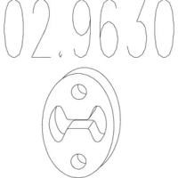 MTS 02.9630 Exhaust pipe support