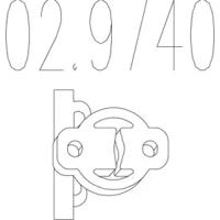 MTS 02.9740 Exhaust pipe support